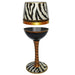 Wine Glass Deco Zebra Bottom's Up
