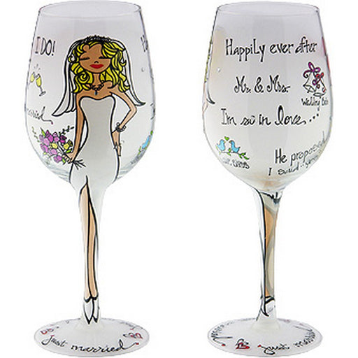 Wine Glass Just Married