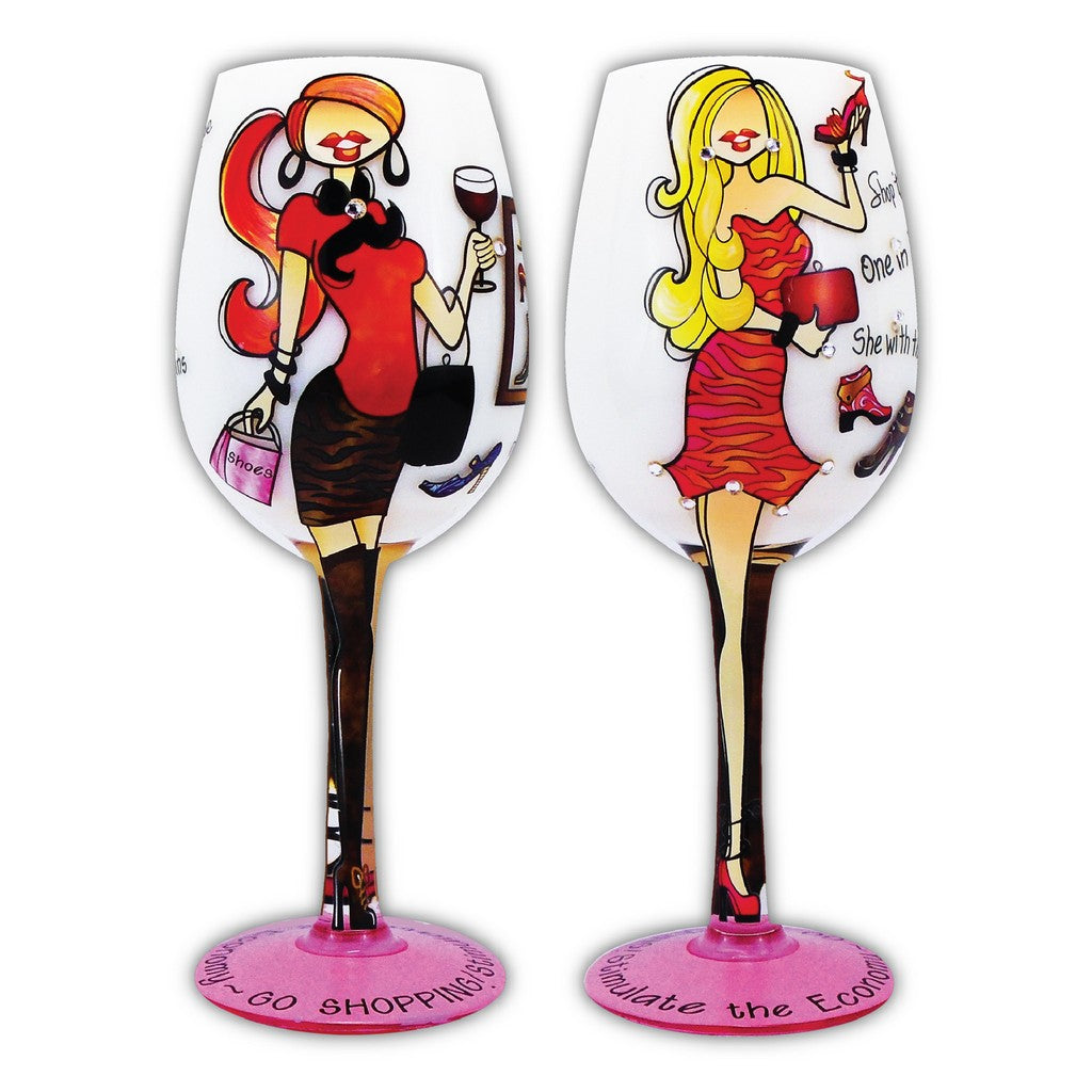 Wine Glass Queen of Shoes — Parrotcha