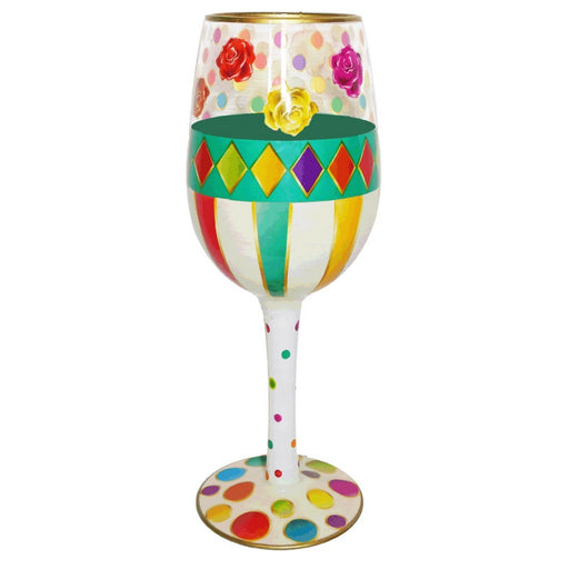 Wine Glass Roses Bottom's Up