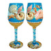 Wine Glass Seashore Bottom's Up