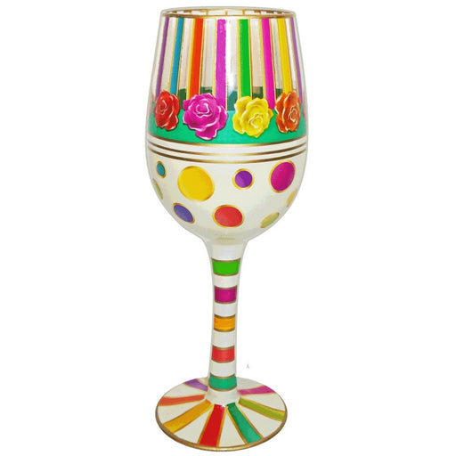 Wine Glass Stripes Bottom's Up