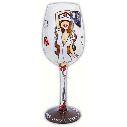 Wine Glass TCL-Brunette Nurse