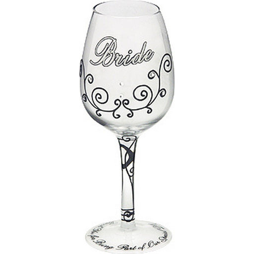 Wine Glass Wedding Party Bride Script