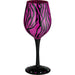 Wine Glass Zebra-Magenta