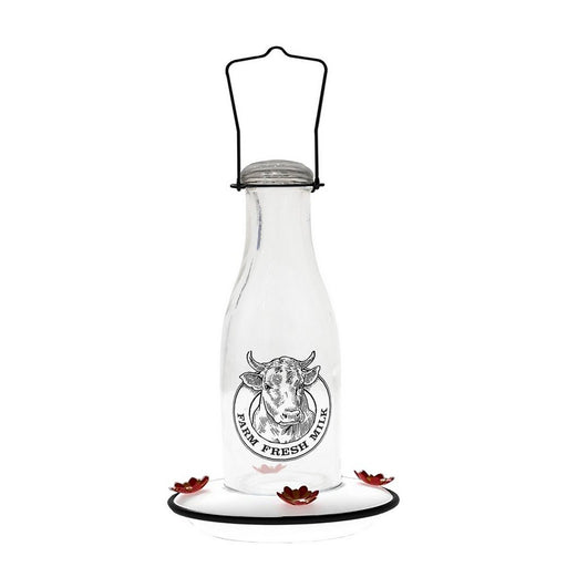 Milkhouse 24oz Glass Hummingbird Feeder