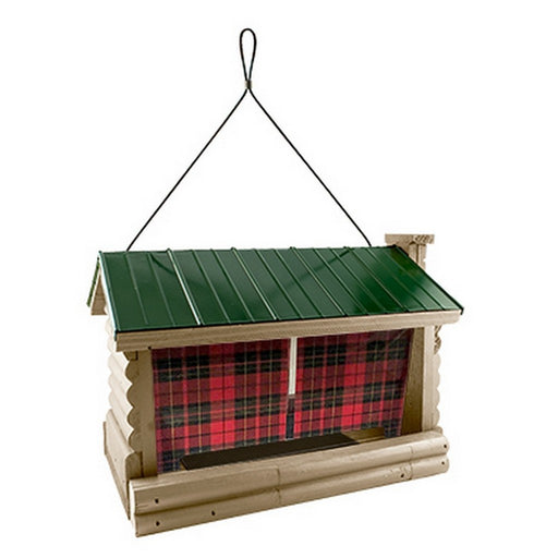 Lake & Cabin Buffalo Plaid Tall Hopper Feeder