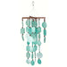 Aqua Capiz Chime with Wooden Beads