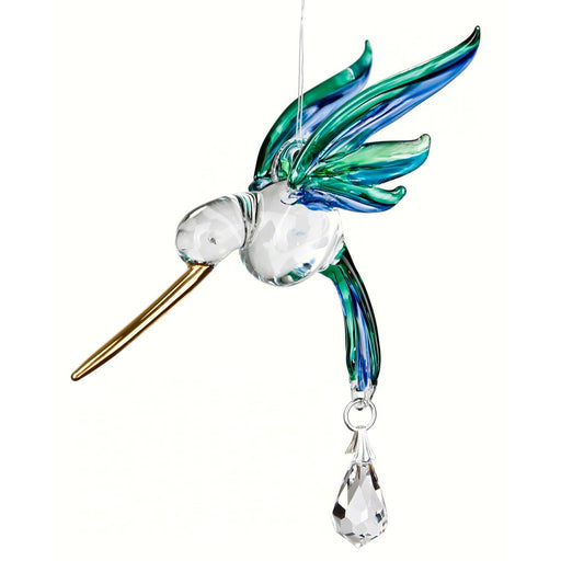 Fantasy Glass Hummingbird Peacock