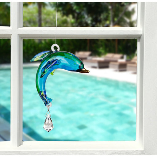 Fantasy Glass Dolphin, Aquamarine
