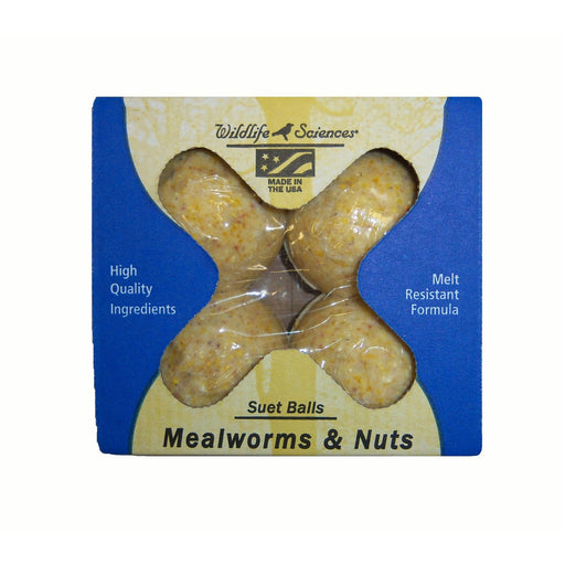 Mealworms & Nuts Suet Balls 4 pack boxed + Freight West of Rockies Only