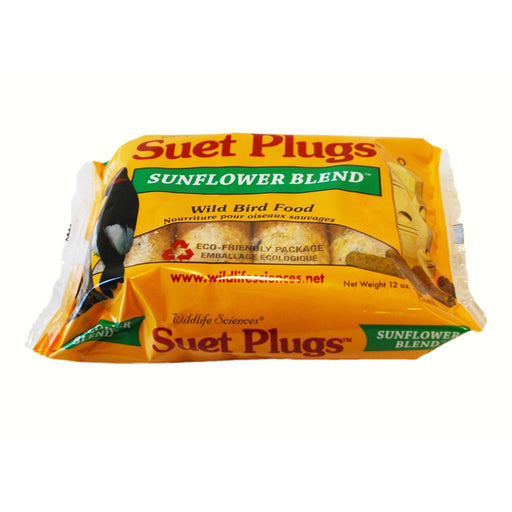 Sunflower Suet Plugs (12 oz) + Freight West of Rockies Only Must order in 12's