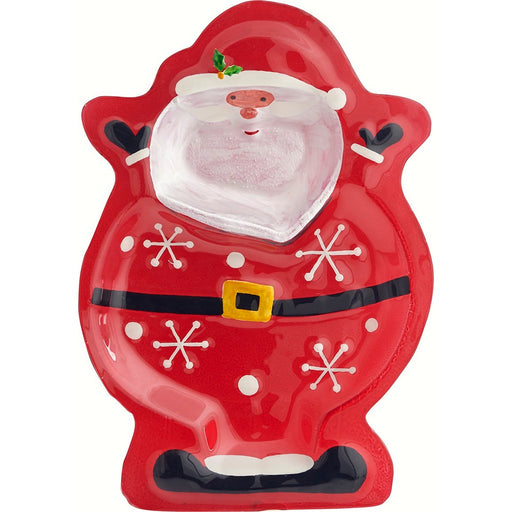 Platter - Santa - 2 sections - 12.5 in x 8 in