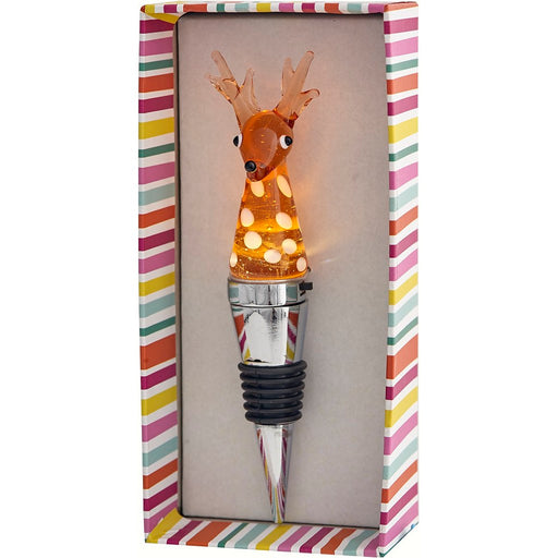 Reindeer Light-Up Glass Stoppers