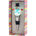 Snowman with Blue Light-Up Glass Bottle Stopper