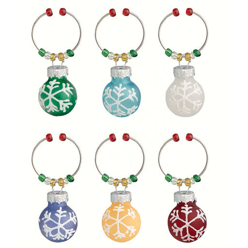 Wine Charms - Snowflake - S/6