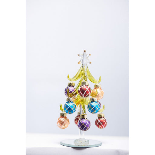 Tree - Green - 6 Inch -  with Multi Color Ornaments GB