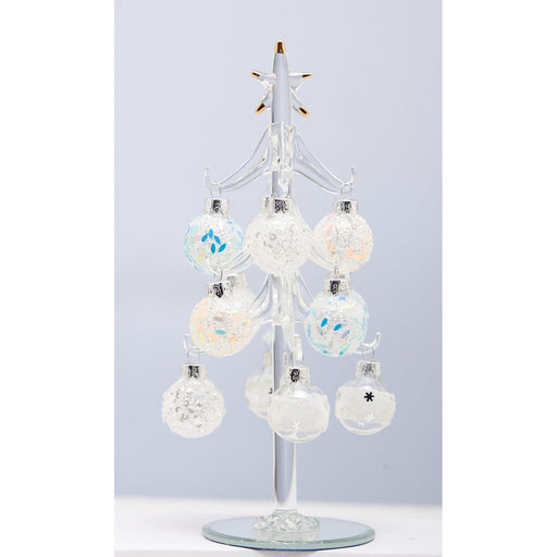 Tree - Clear - 8 Inch -  with Mosaic Ornaments