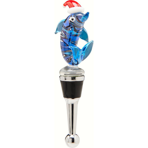 Bottle Stopper - Christmas Dolphin