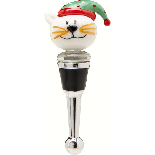 Bottle Stopper - Christmas Cat