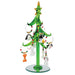 Tree - Green - Dog - with 9 Wine Charm Ornaments GB