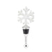 Bottle Stopper - Snowflake Clear Glitter