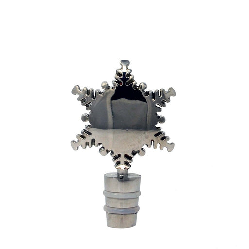 Bottle Stopper - Snowflake Metal