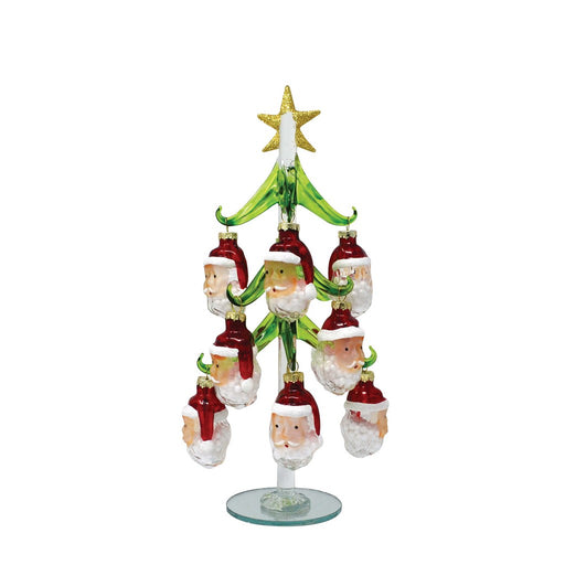 Tree - Green - with 12 Santa Ornaments 10 inch - GB