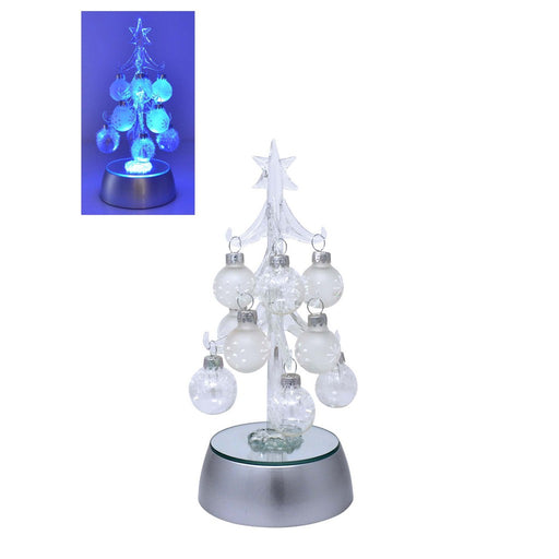 Tree - Clear Light Up with 12 ornaments - Gift Box