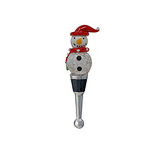 Snowman with Red Hat and Scarf Bottle Stopper GB
