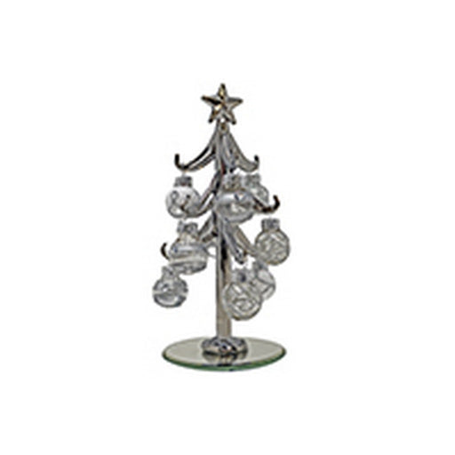Silver Metallic Tree 6 inch with 9 Ornaments GB