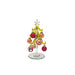 Green Tree with Red, Gold, Silver 6 inch with 9 Ornaments PVC