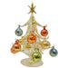 Oro Multicolored 20 cm Glass Tree with12+1 Ornaments - GB