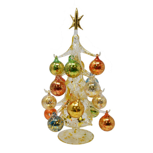 Oro multicolor 30cm Glass Tree with16+1 Ornaments GB