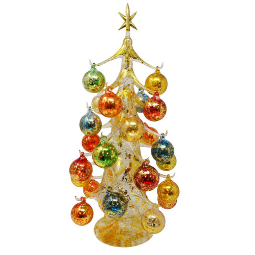 Oro multicolor 50cm Glass Tree with26+1 Ornaments GB