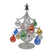Argento Lucido 20cm Glass Tree with12+1 Ornaments GB