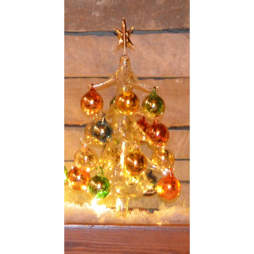 Oro multicolor Luminosa 30cm Glass Tree with 16+1 Ornaments GB