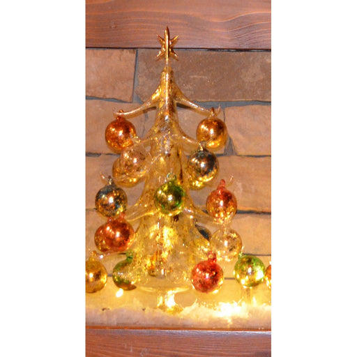 Oro multicolor Luminosa 40cm Glass Tree with18+1 Ornaments GB