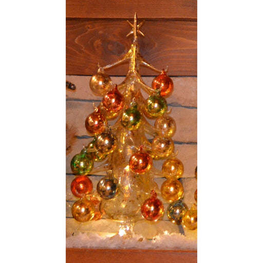 Oro multicolor Luminosa 50cm Glass Tree with26+1 Ornaments GB