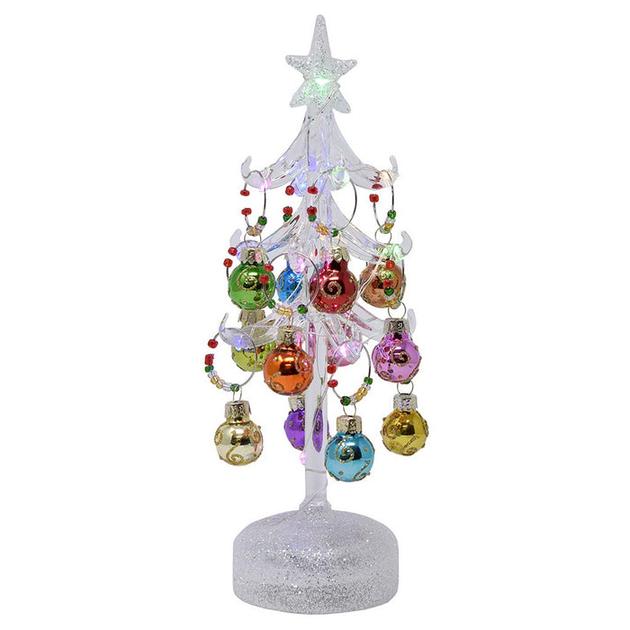 10" LED Tree with Wine Charm Ornaments