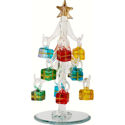 Tree - Clear - with Gift Box Ornaments - 6 Inch - GB