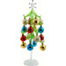 Tree - Green - with 12 large. Ornaments on Crystal Base - 12 Inch GB