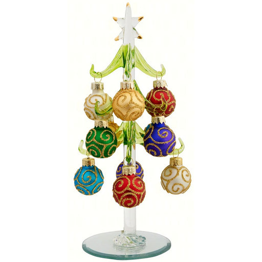 Tree - Green - 12 Ornaments - Swirl - 8 Inch - GB