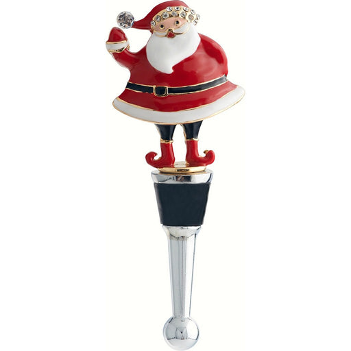 Bottle Stopper - Santa - Metal