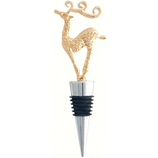 Bottle Stopper - Reindeer - Gold