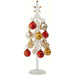 Tree - Snowy White with Crystal Base - 12 inch with 12 Multi Ornaments - GB