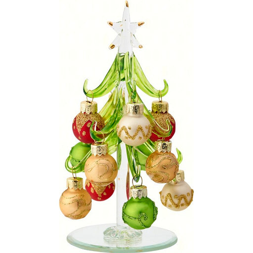 Tree - Green - 6 Inch - Multi Gold Ornaments - GB