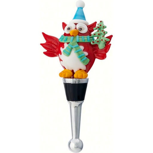 Bottle Stopper - Festive Owl