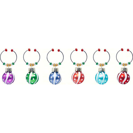 Wine Charms - Colorful Ornaments - S/6
