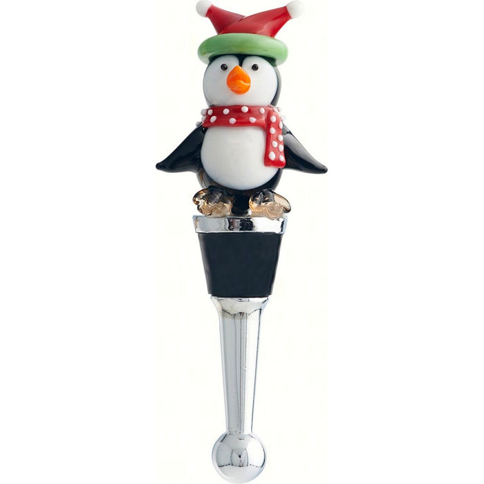 Bottle Stopper - Christmas Penguin